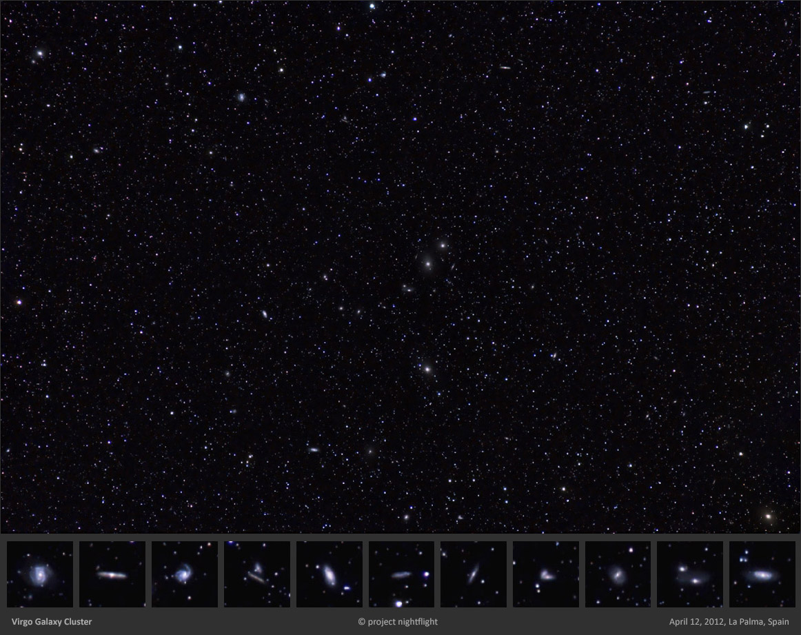Virgo Galaxy Cluster wide field by project nightflight