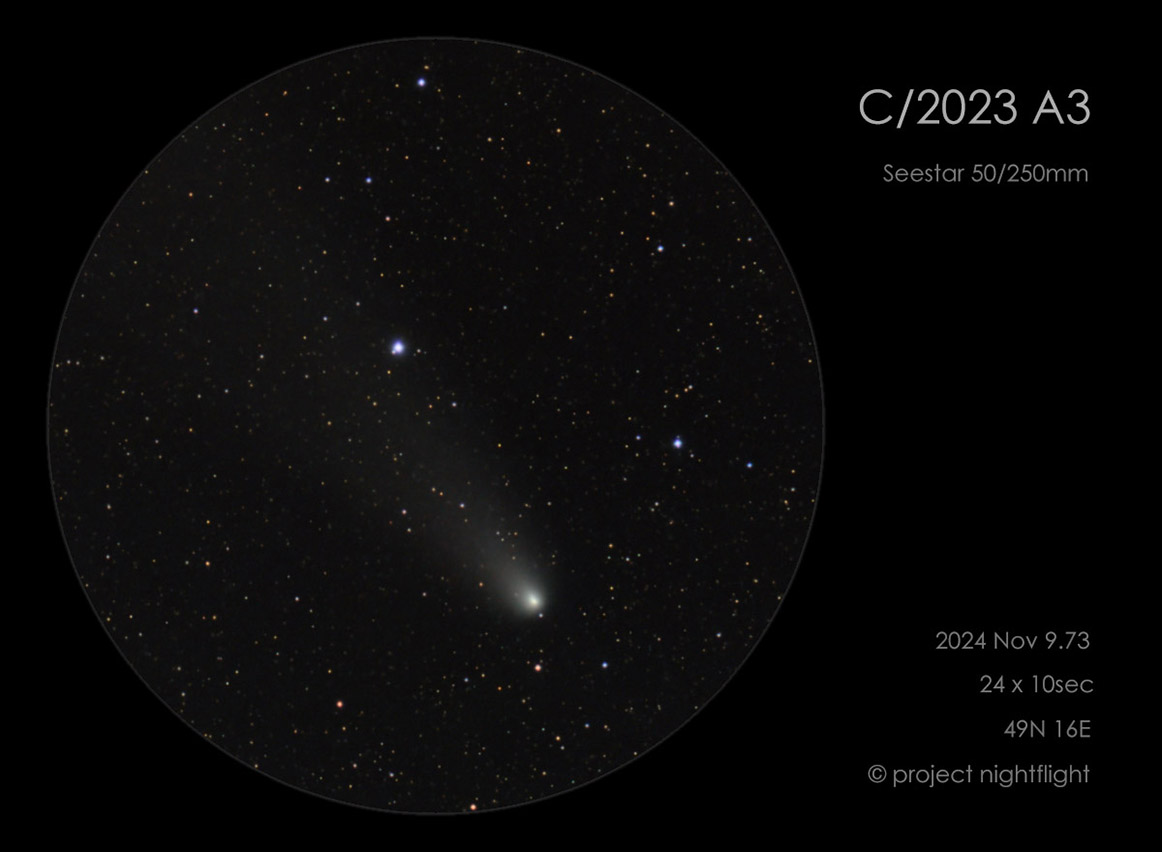 Comet C/2023 A3 on November 09, 2024, by project nightflight