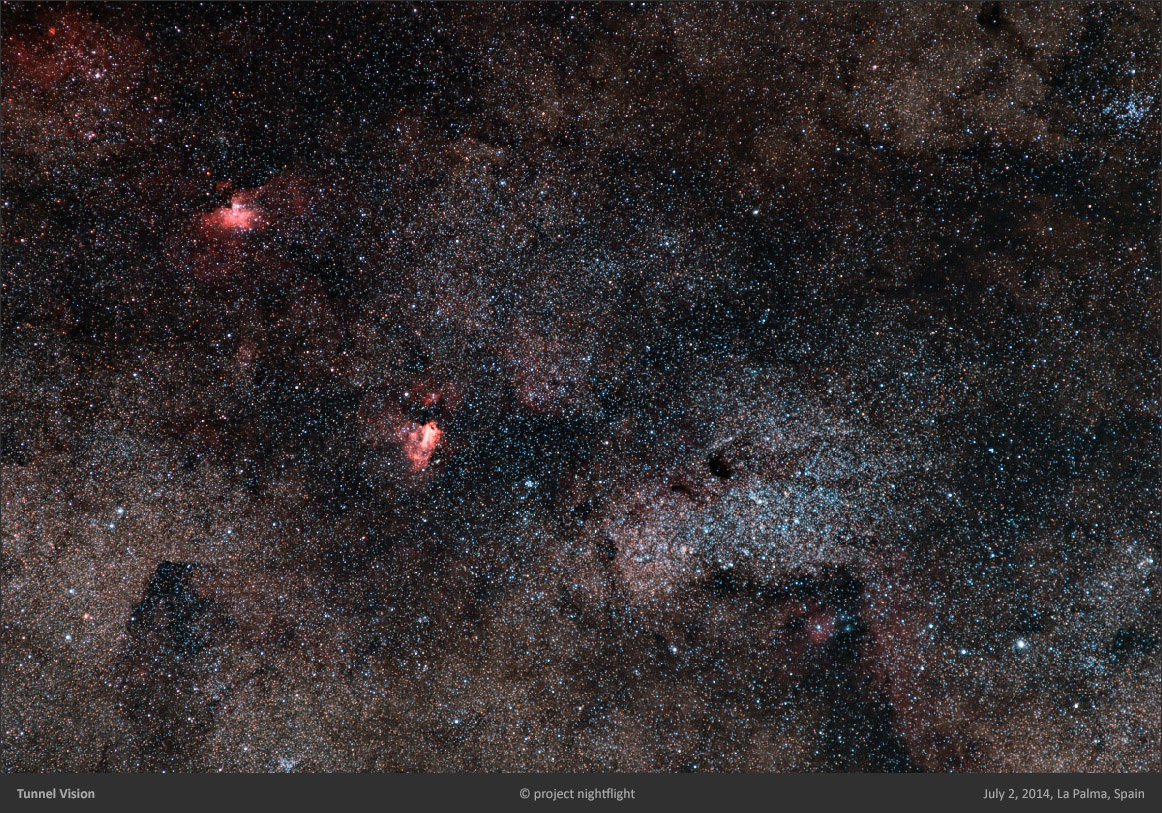 M24 M16 M17 M23 M18 Sagittarius Star Cloud wide field